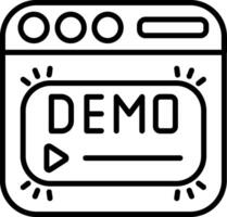 Demo Line Icon vector