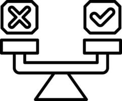 Law Line Icon vector