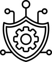 Secure Line Icon vector