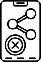 Dont Share Line Icon vector