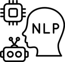 Nlp Line Icon vector