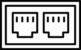 Ethernet Line Icon vector