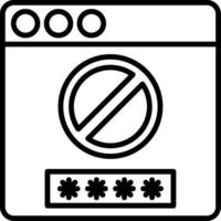 Access Denied Line Icon vector
