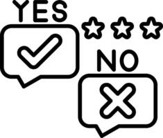 Yes No Line Icon vector