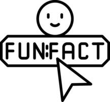 Fun Fact Line Icon vector