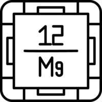 Magnesium Line Icon vector