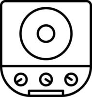 Cooktop Line Icon vector