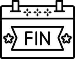 The End Line Icon vector
