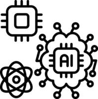 Brain Line Icon vector