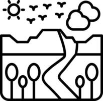 Meadow Line Icon vector