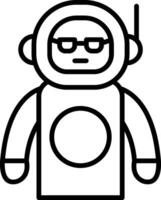 Spacesuit Line Icon vector