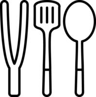 Utensil Line Icon vector