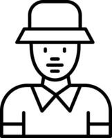 Trekker Line Icon vector