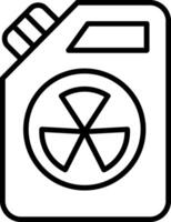 Nuclear Line Icon vector