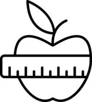 Apple Line Icon vector