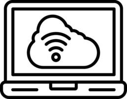 Cloud Computing Line Icon vector