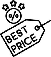 Best Price Line Icon vector