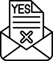 Mail Line Icon vector