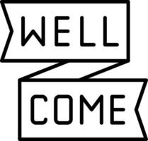 Welcome Line Icon vector