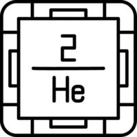Helium Line Icon vector