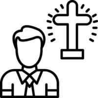 Nun Line Icon vector