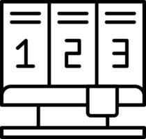 Locker Line Icon vector