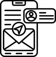Dm Line Icon vector