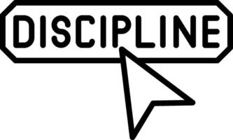 Discipline Line Icon vector