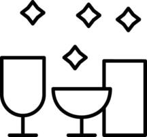 Glassware Line Icon vector