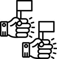 Protest Line Icon vector