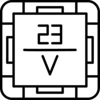 Vanadium Line Icon vector