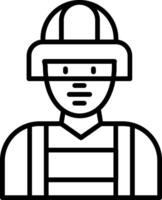 Trekker Line Icon vector