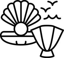Shell Line Icon vector