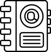 Address Book Line Icon vector