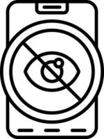 Hide Line Icon vector