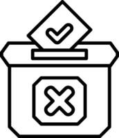 Vote Line Icon vector