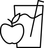 Apple Juice Line Icon vector