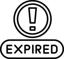 Expired Line Icon vector
