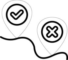 Pin Line Icon vector