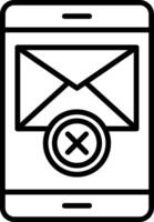 Error Message Line Icon vector