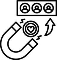 Magnet Line Icon vector