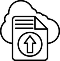 File Upload Line Icon vector