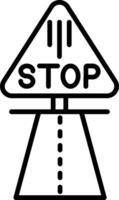 Stop Line Icon vector