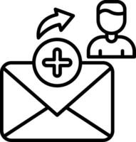 Mail Line Icon vector