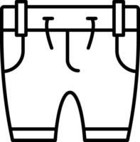 Shorts Line Icon vector