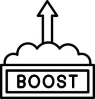 Boost Line Icon vector