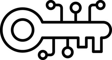 Key Line Icon vector