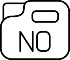 No Line Icon vector
