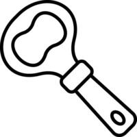 Bottle Opener Line Icon vector