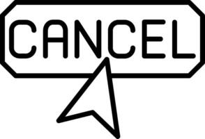 Cancel Line Icon vector